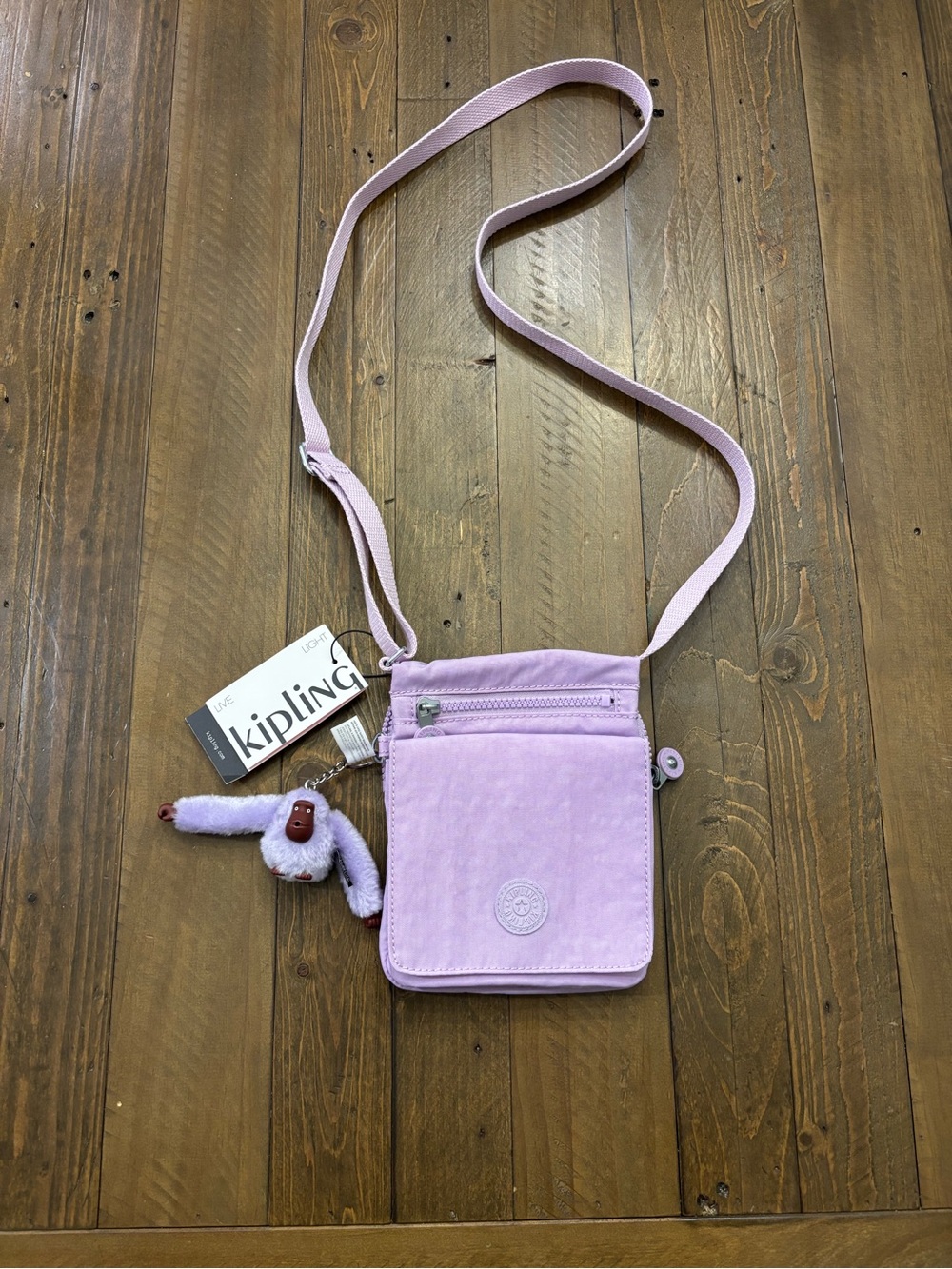 Kipling Louise Eldorado Nylon Crossbody in Lavender